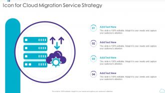 Icon For Cloud Migration Service Strategy