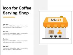 Icon for coffee serving shop