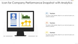 Icon For Company Performance Snapshot With Analytics