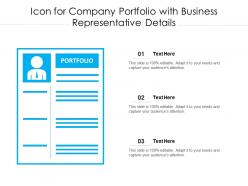 Icon for company portfolio with business representative details