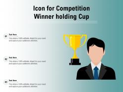 Icon for competition winner holding cup