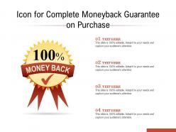 Icon for complete moneyback guarantee on purchase