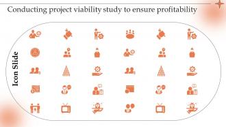 Icon For Conducting Project Viability Study To Ensure Profitability Ppt Professional Deck