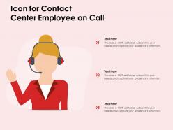 Icon for contact center employee on call