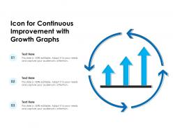 Icon for continuous improvement with growth graphs