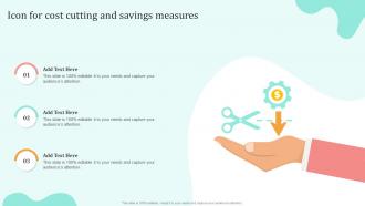 Icon For Cost Cutting And Savings Measures