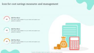 Icon For Cost Savings Measures And Management