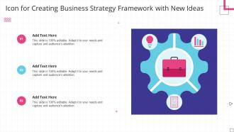 Icon For Creating Business Strategy Framework With New Ideas