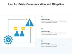 Icon for crisis communication and mitigation