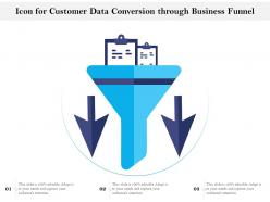 Icon for customer data conversion through business funnel