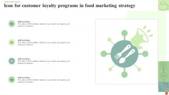 Icon For Customer Loyalty Programs In Food Marketing Strategy