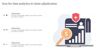 Icon For Data Analytics In Claim Adjudication
