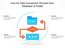 Icon for data conversion process from database to folder