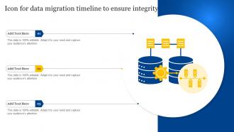 Icon For Data Migration Timeline To Ensure Integrity