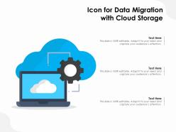 Icon for data migration with cloud storage