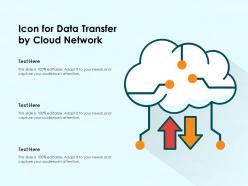 Icon for data transfer by cloud network