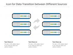Icon for data transition between different sources