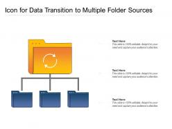 Icon For Data Transition To Multiple Folder Sources