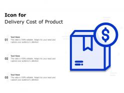 Icon for delivery cost of product