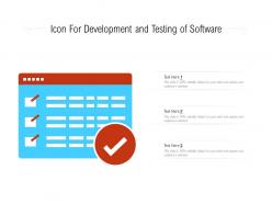 Icon for development and testing of software