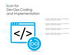 Icon for devops coding and implementation