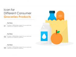 Icon For Different Consumer Groceries Products