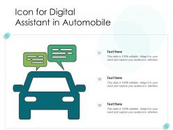 Icon for digital assistant in automobile