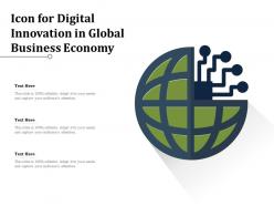 Icon for digital innovation in global business economy