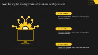 Icon For Digital Management Of Business Configurations