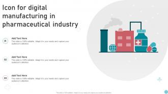 Icon For Digital Manufacturing In Pharmaceutical Industry