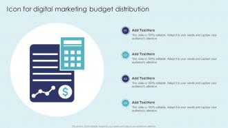 Icon For Digital Marketing Budget Distribution