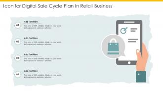 Icon For Digital Sale Cycle Plan In Retail Business