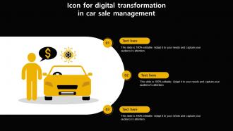 Icon For Digital Transformation In Car Sale Management