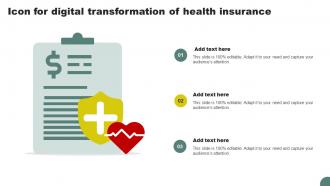 Icon For Digital Transformation Of Health Insurance