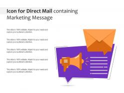 Icon for direct mail containing marketing message