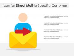 Icon for direct mail to specific customer