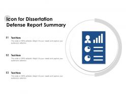 Icon for dissertation defense report summary