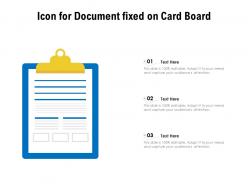 Icon for document fixed on card board