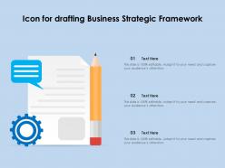 Icon for drafting business strategic framework