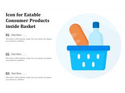 Icon for eatable consumer products inside basket