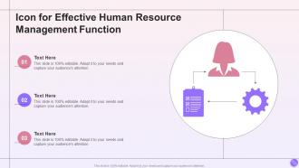Icon For Effective Human Resource Management Function