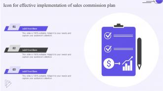 Icon For Effective Implementation Of Sales Commission Plan