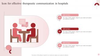 Icon For Effective Therapeutic Communication In Hospitals