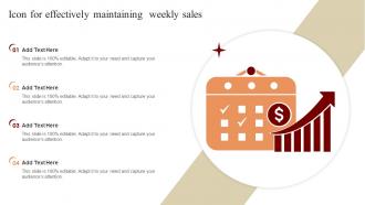 Icon for effectively maintaining weekly sales