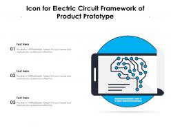 Icon for electric circuit framework of product prototype