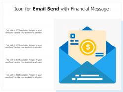Icon for email send with financial message