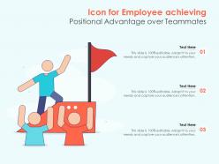 Icon for employee achieving positional advantage over teammates