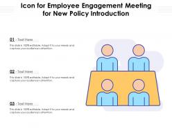 Icon for employee engagement meeting for new policy introduction