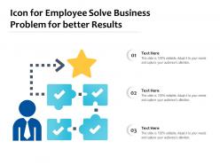 Icon for employee solve business problem for better results