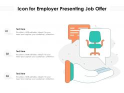 Icon For Employer Presenting Job Offer